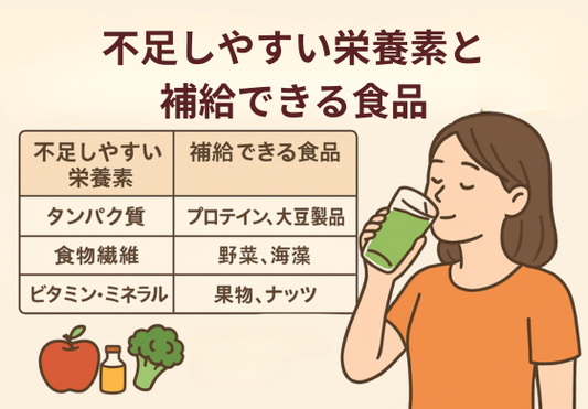 ダイエット中こそ意識したい！置き換えで不足しやすい必要栄養素と補給の工夫